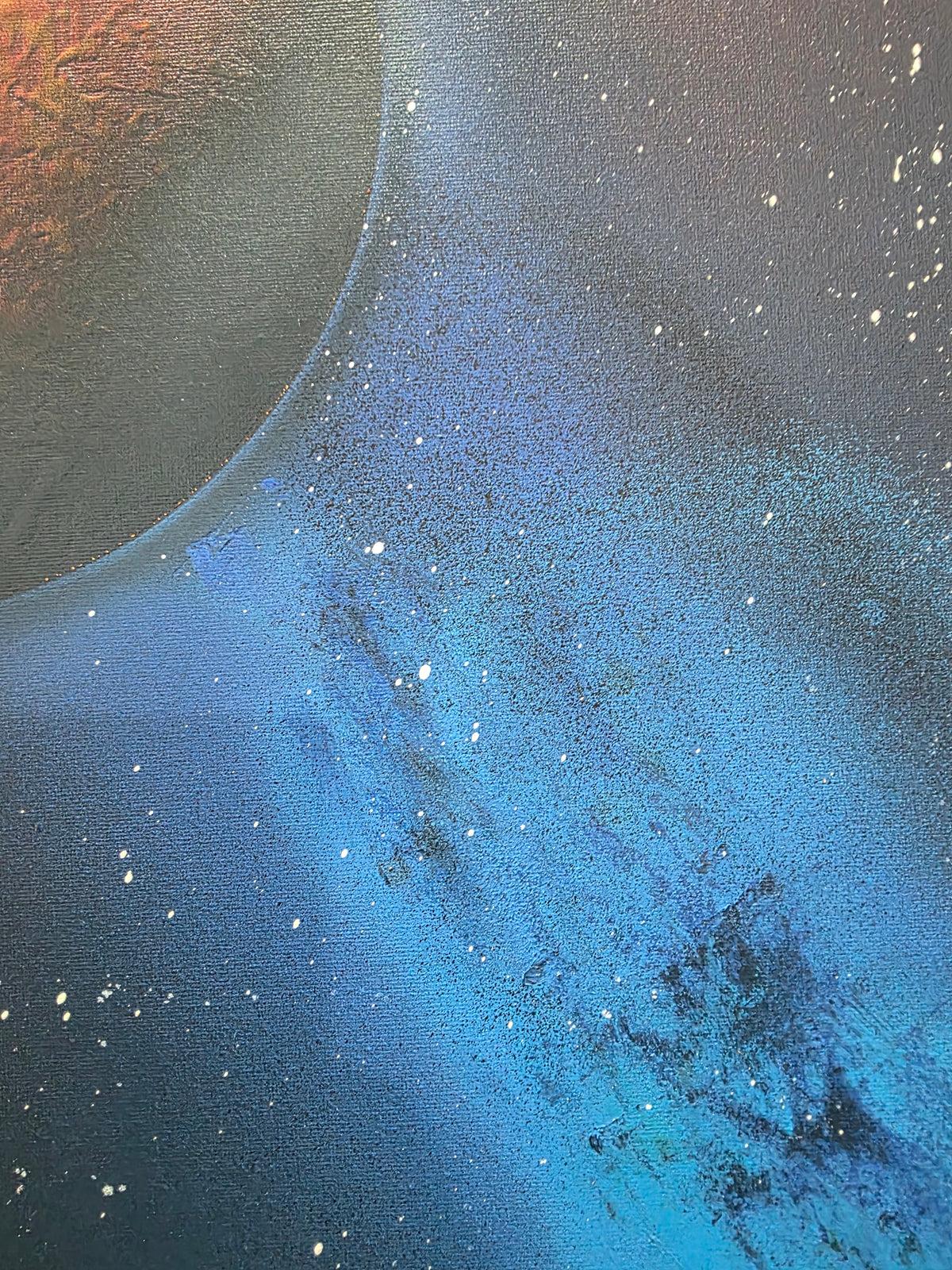 "Nebula et Orbis" mixed media on canvas 61 x 45cm