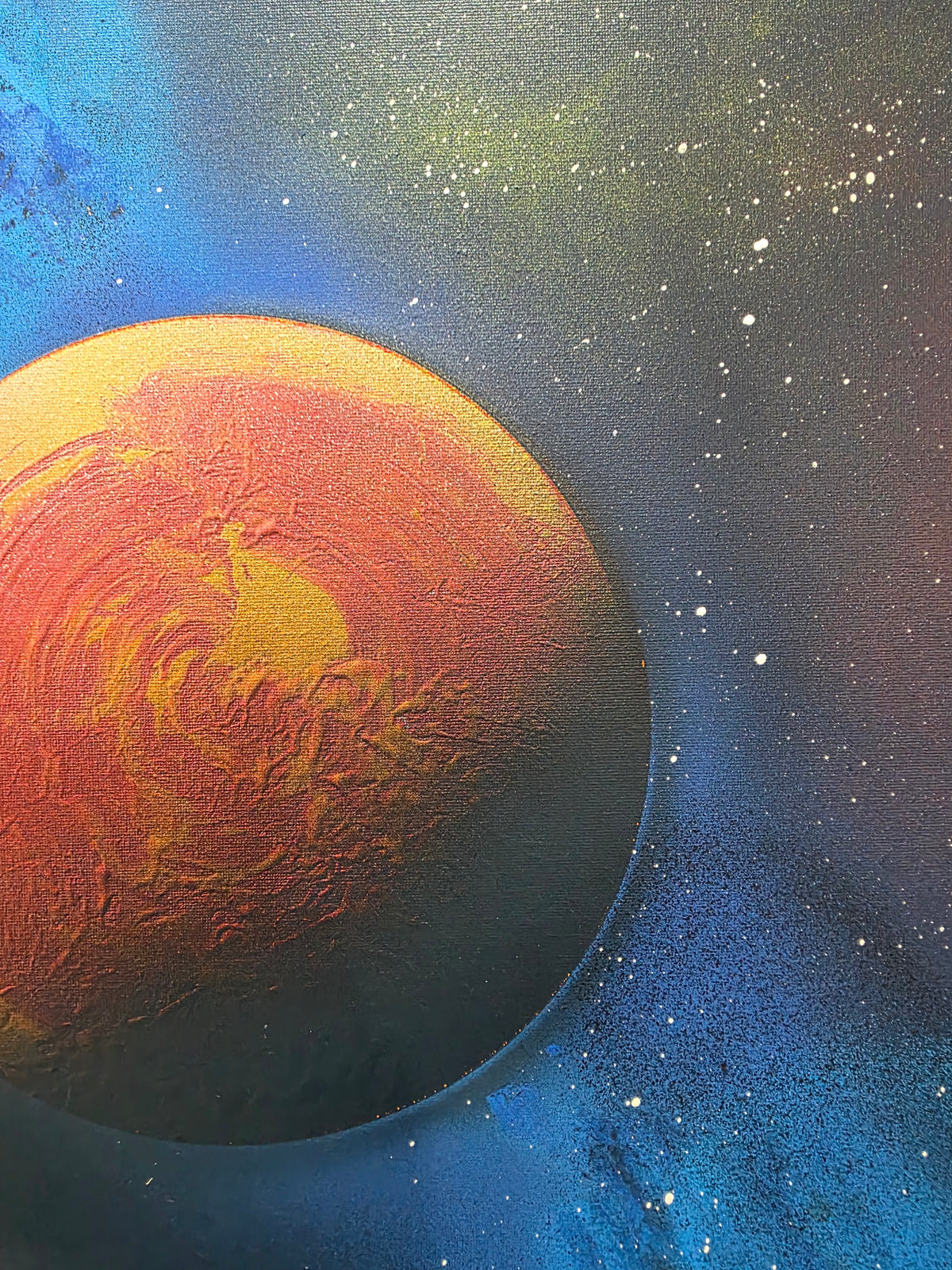 "Nebula et Orbis" mixed media on canvas 61 x 45cm