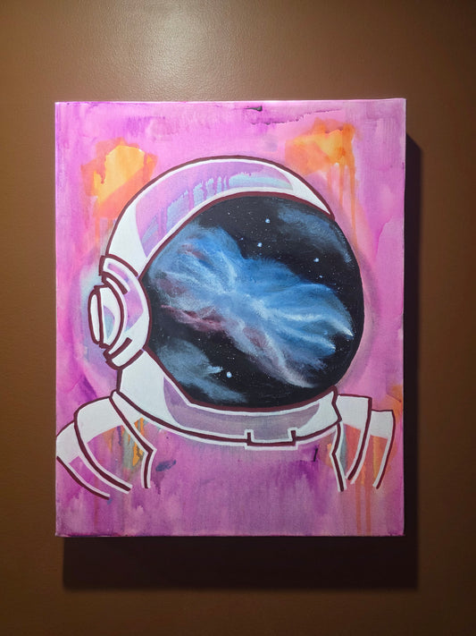 "Contemplations" mixed media on canvas 40 x 50cm