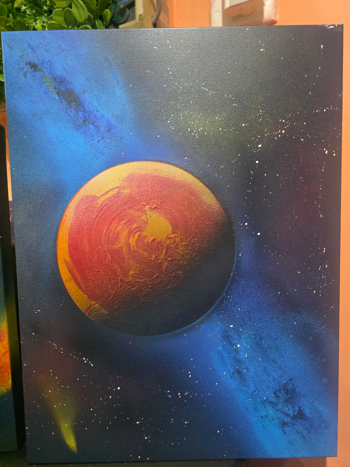 "Nebula et Orbis" mixed media on canvas 61 x 45cm