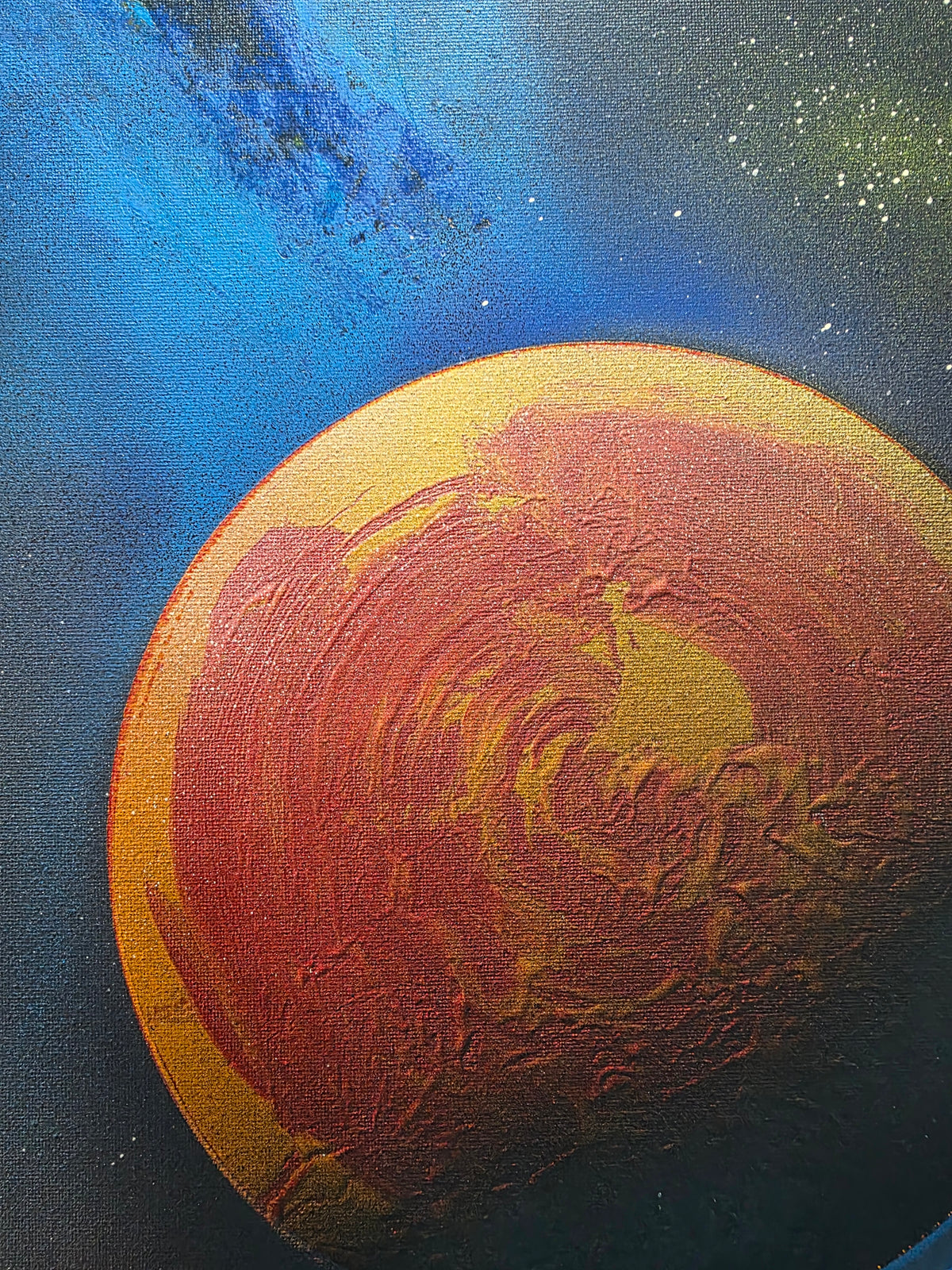 "Nebula et Orbis" mixed media on canvas 61 x 45cm