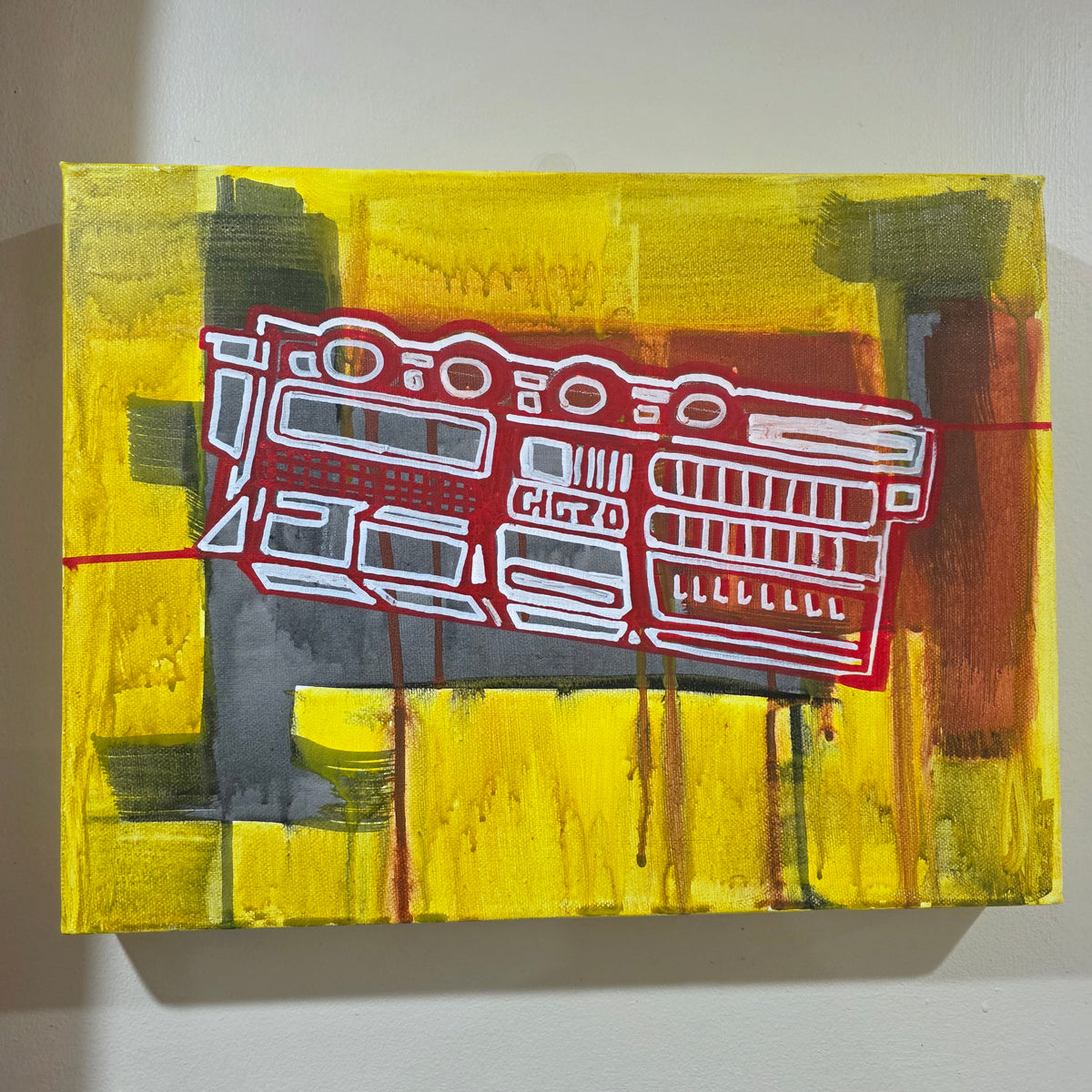 "Wrist computer" acrylics on canvas 40 x 30cm