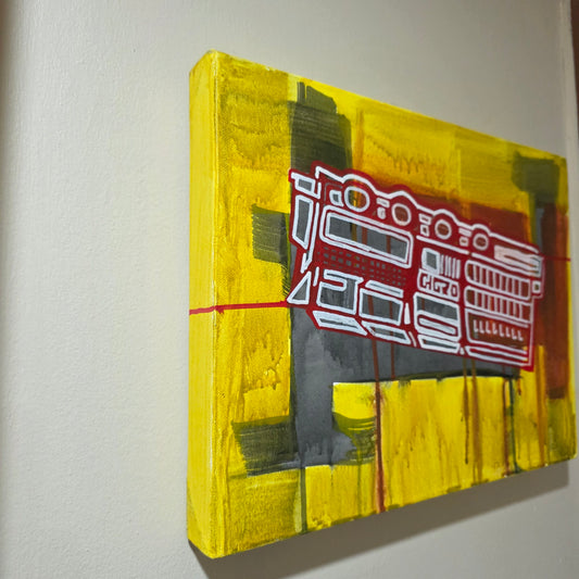 "Wrist computer" acrylics on canvas 40 x 30cm
