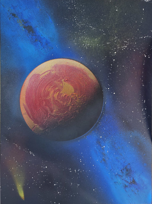 "Nebula et Orbis" mixed media on canvas 61 x 45cm