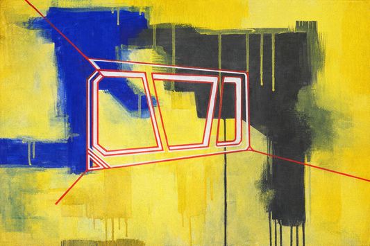 "Window walk by" Acrylics on canvas 61 x 45cm