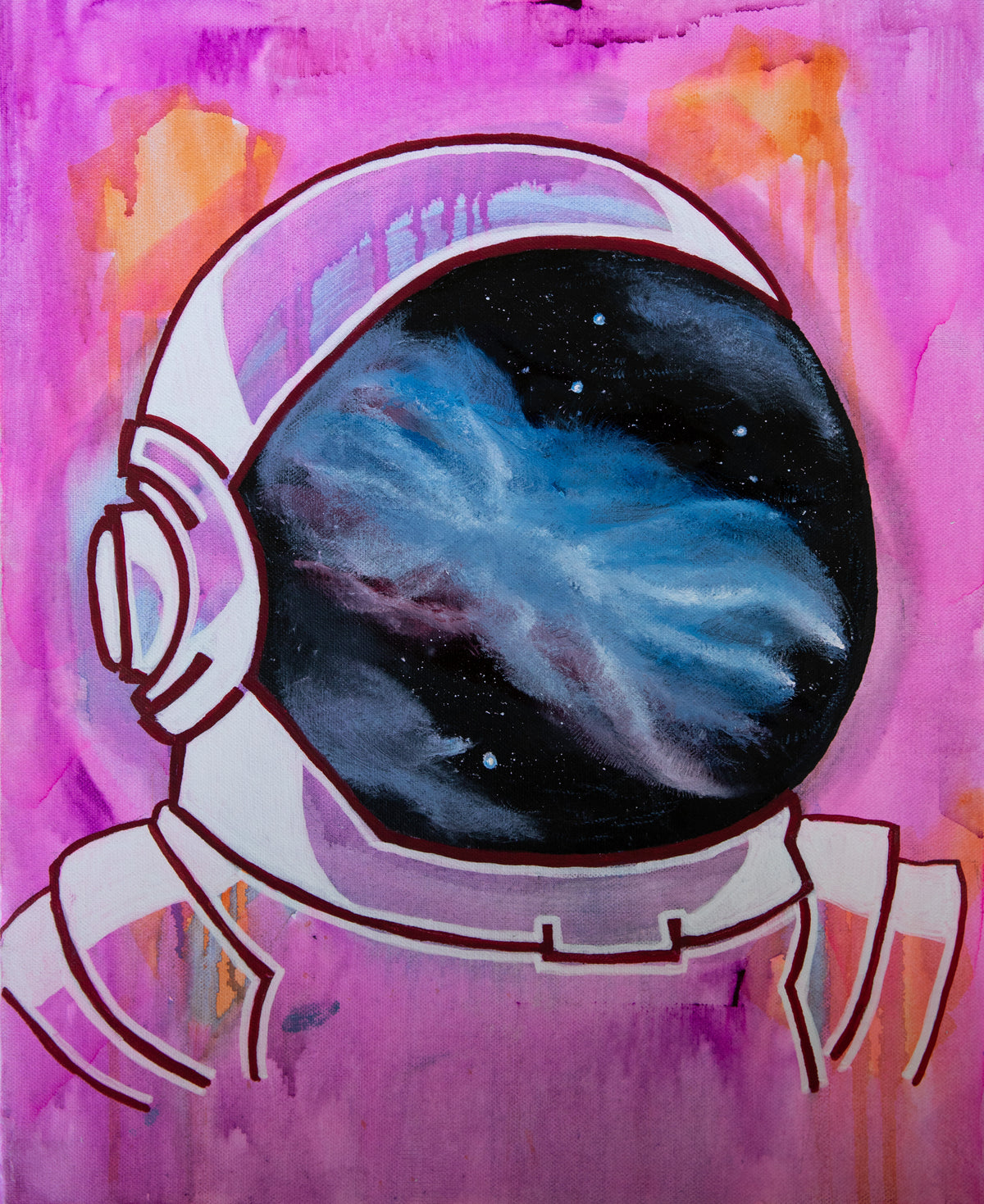 "Contemplations" mixed media on canvas 40 x 50cm